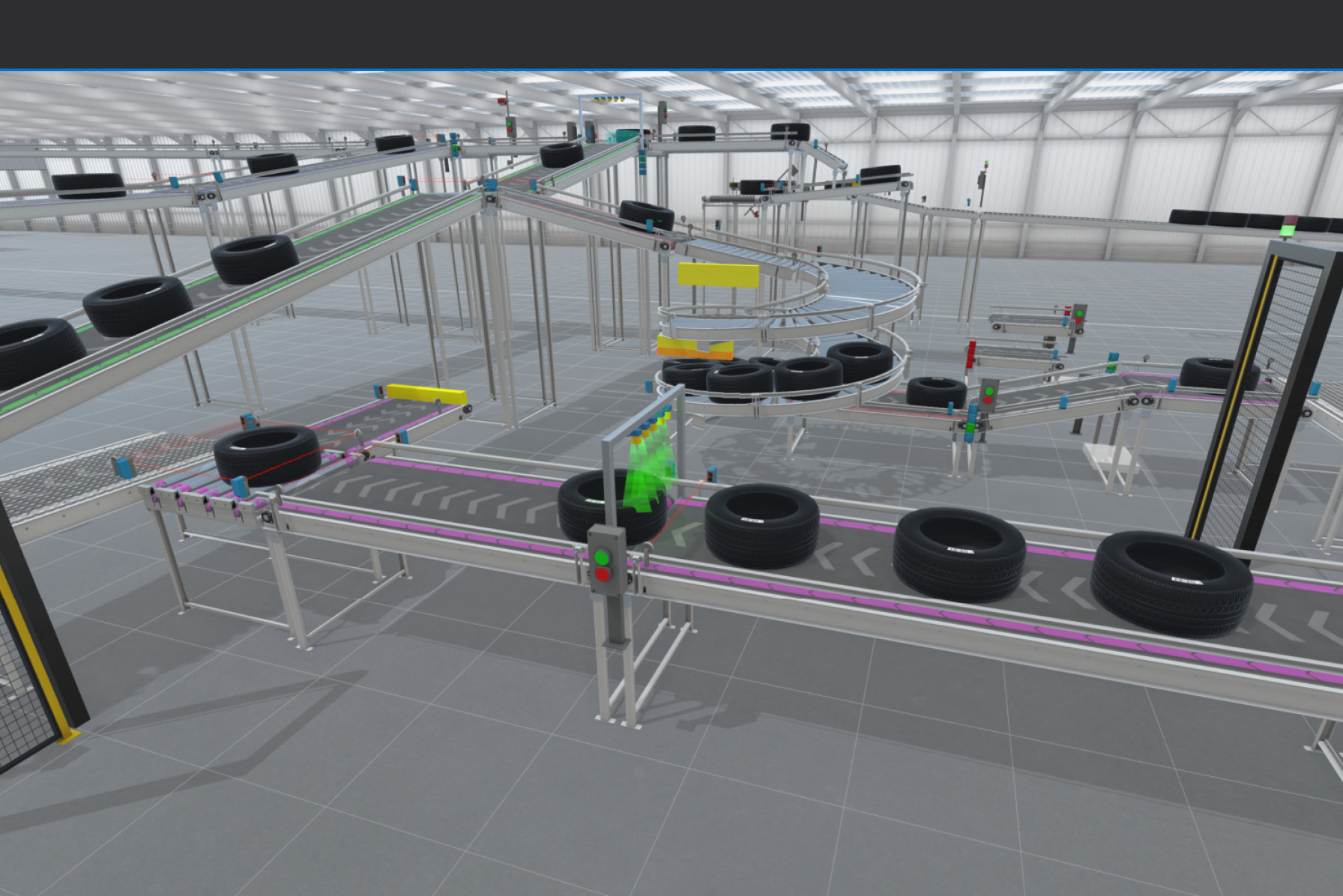 Sécuriser l'ensemble des systèmes de convoyage d'une usine pneumatiques aux USA
